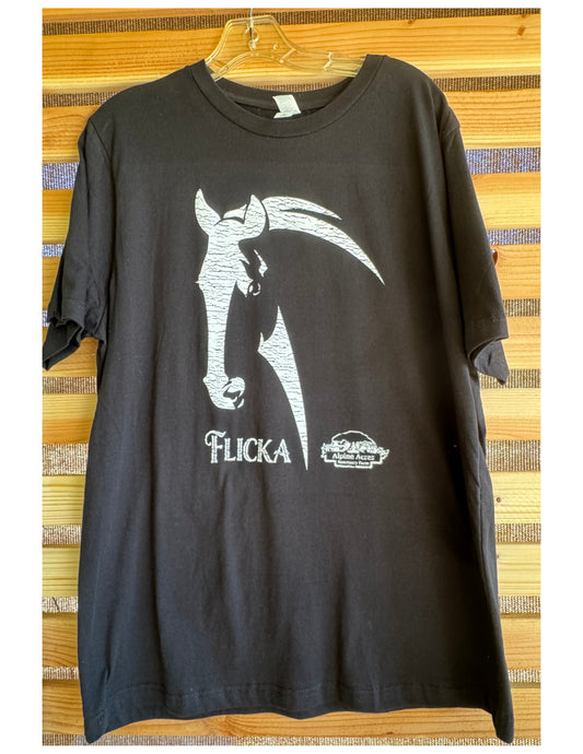 Adult Unisex Short Sleeve T-Shirt "Flicka" in Black
