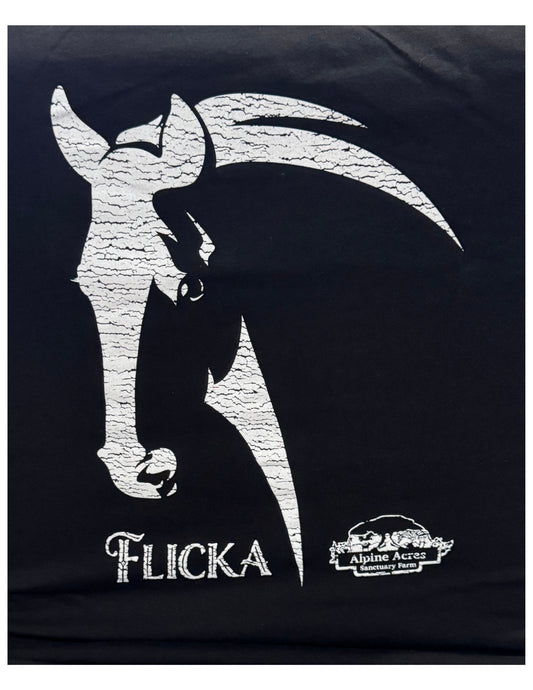 Adult Unisex Short Sleeve T-Shirt "Flicka" in Black