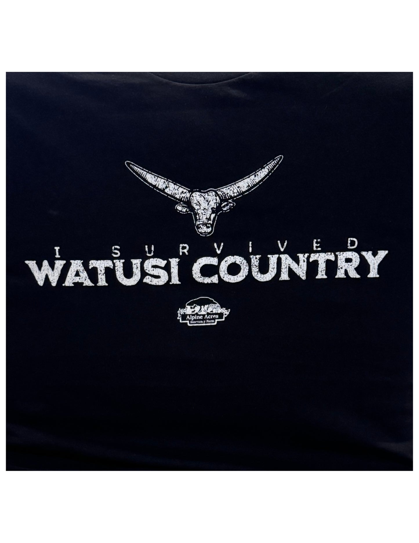 Adult Unisex Short Sleeve T-Shirt "Watusi Country" in Black