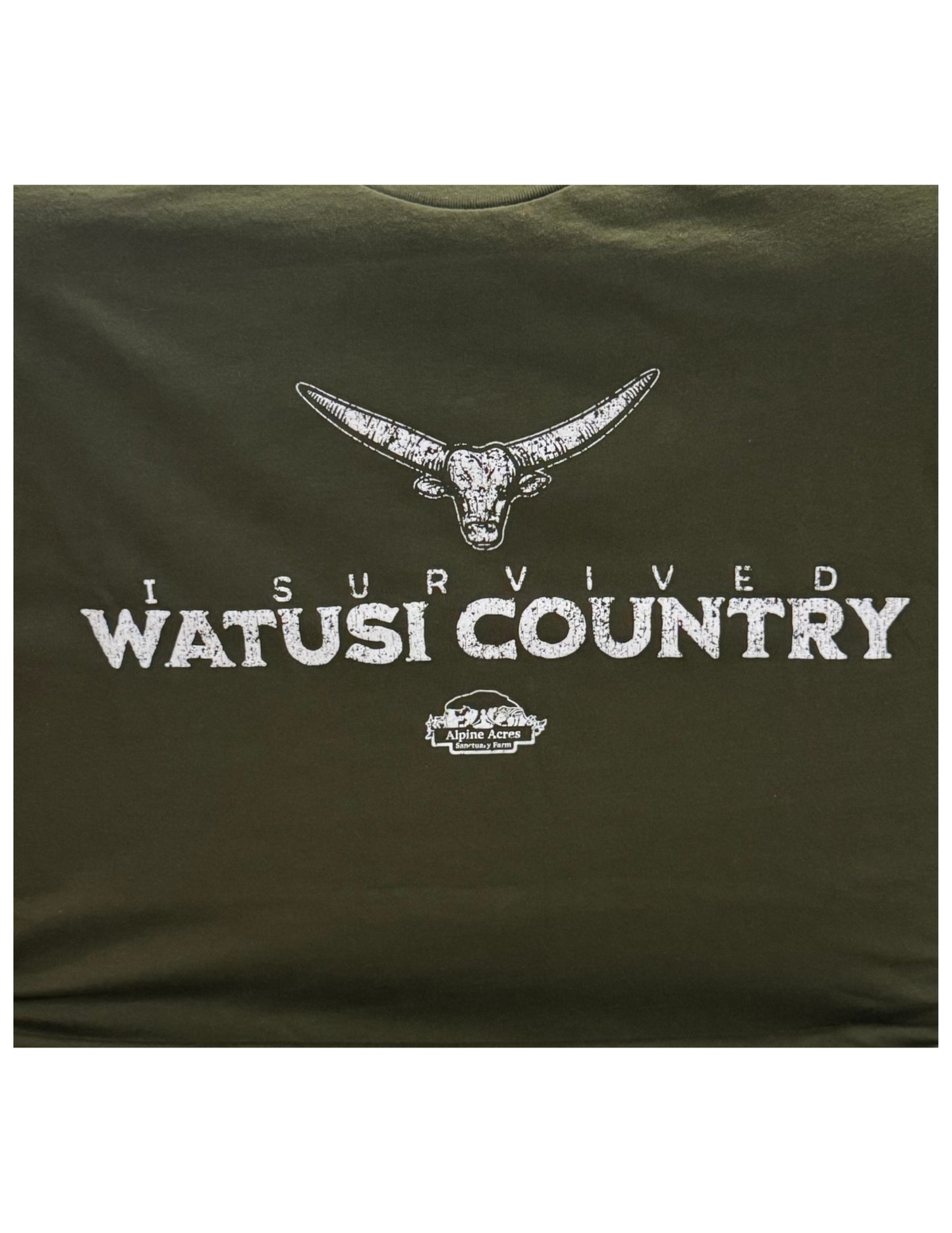Adult Unisex Short Sleeve T-Shirt "Watusi Country" in Green