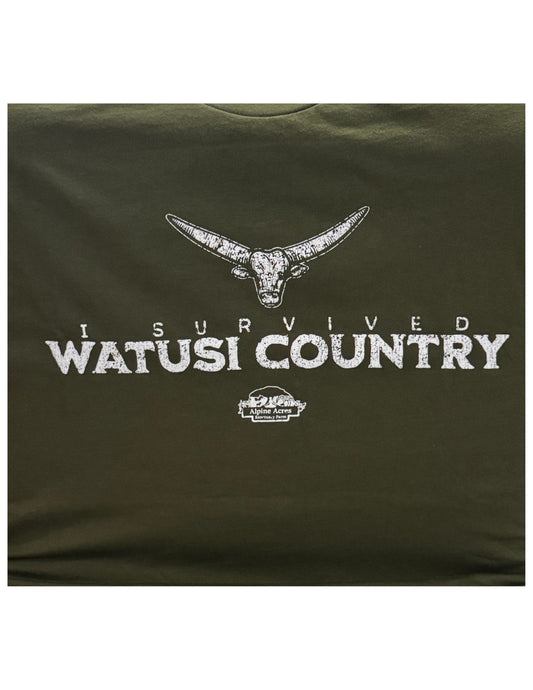 Adult Unisex Short Sleeve T-Shirt "Watusi Country" in Green